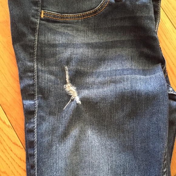 Cuffed Blue Skinny Jeans - Picture 6 of 7